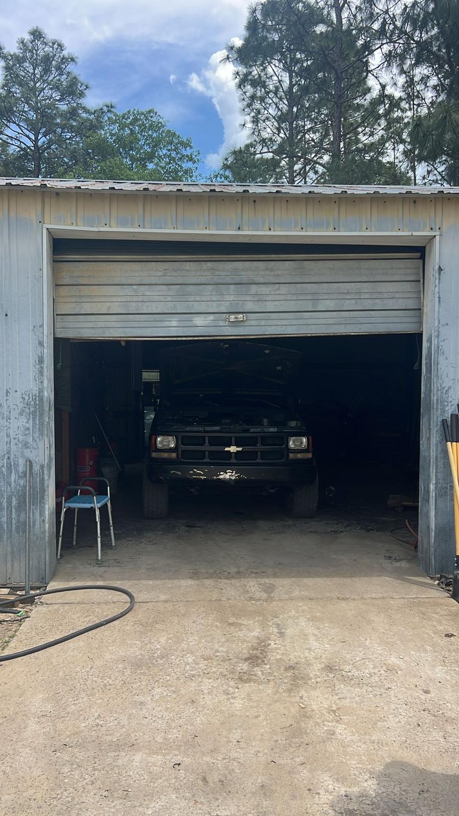 Commercial door with truck