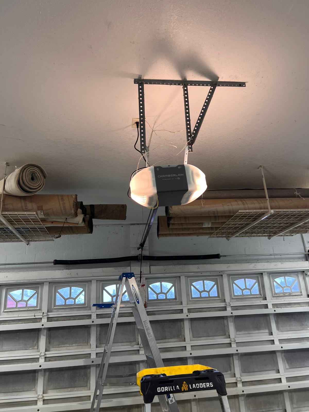 Opener installation in progress